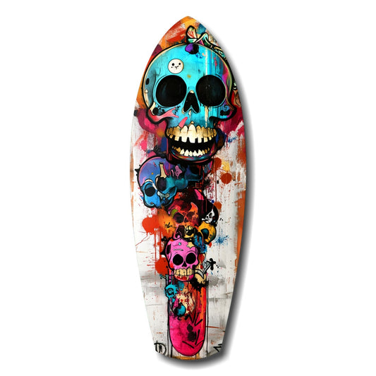 Street Soul Graffiti Skulls Glass Wall Art