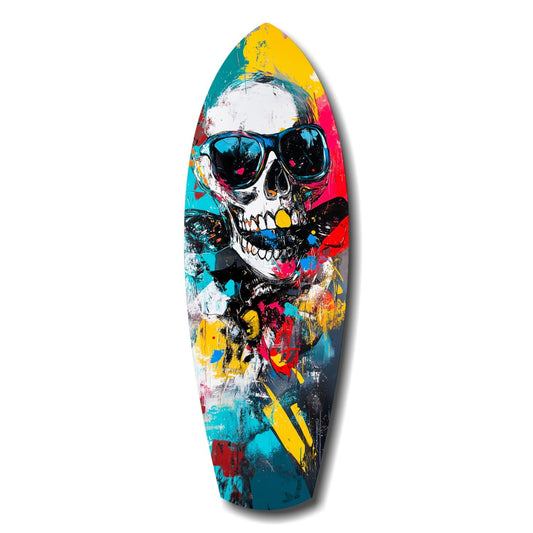 Street Soul Graffiti Skulls Glass Wall Art