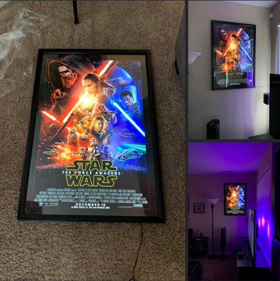 10-PACK Glowbox "World Famous" LED Poster Frames