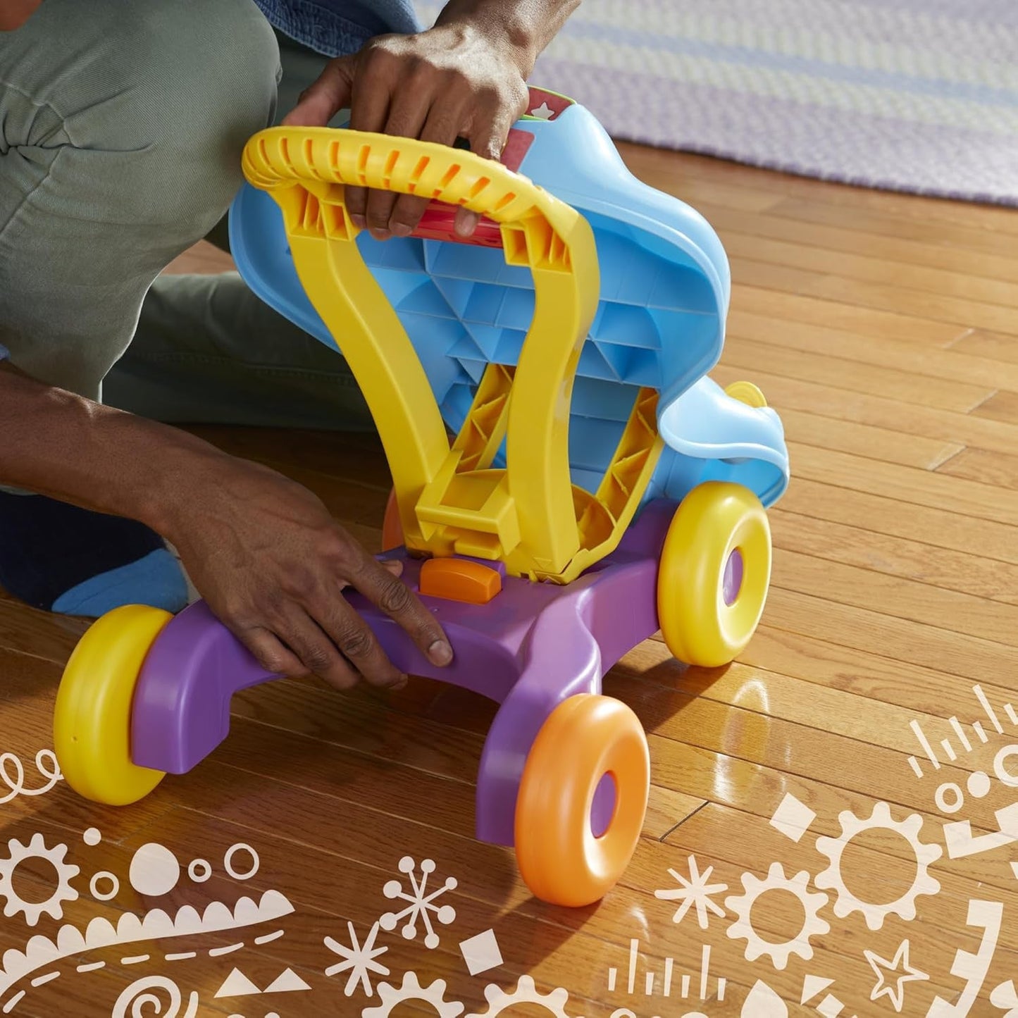 2-in-1 Toddler Ride-On and Walker Toy for Active Learning and Mobility