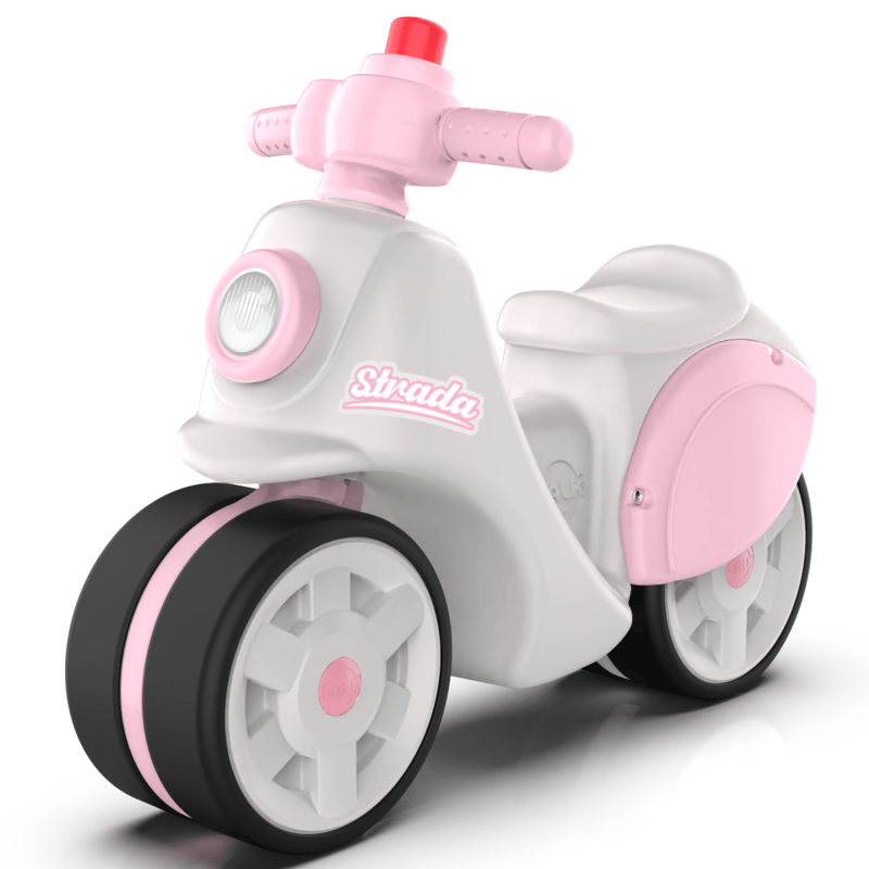 Strada Retro Ride-on Scooter for Girls: Quiet Tires, Perfect for Ages 1 and Up