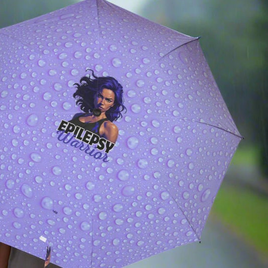 Stylish Epilepsy Warrior Foldable Umbrella for Everyday Use