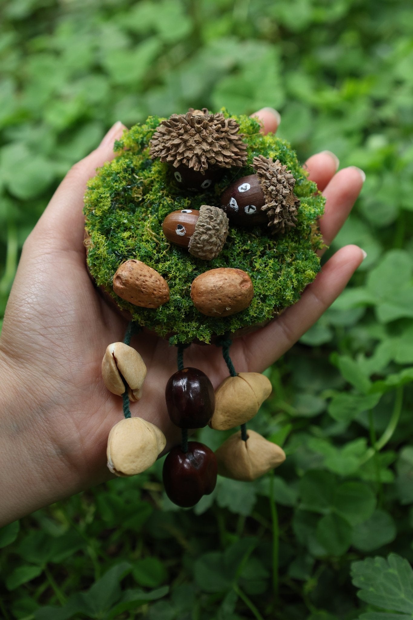 "Acorn Family" Moss Forest Fridge Magnet