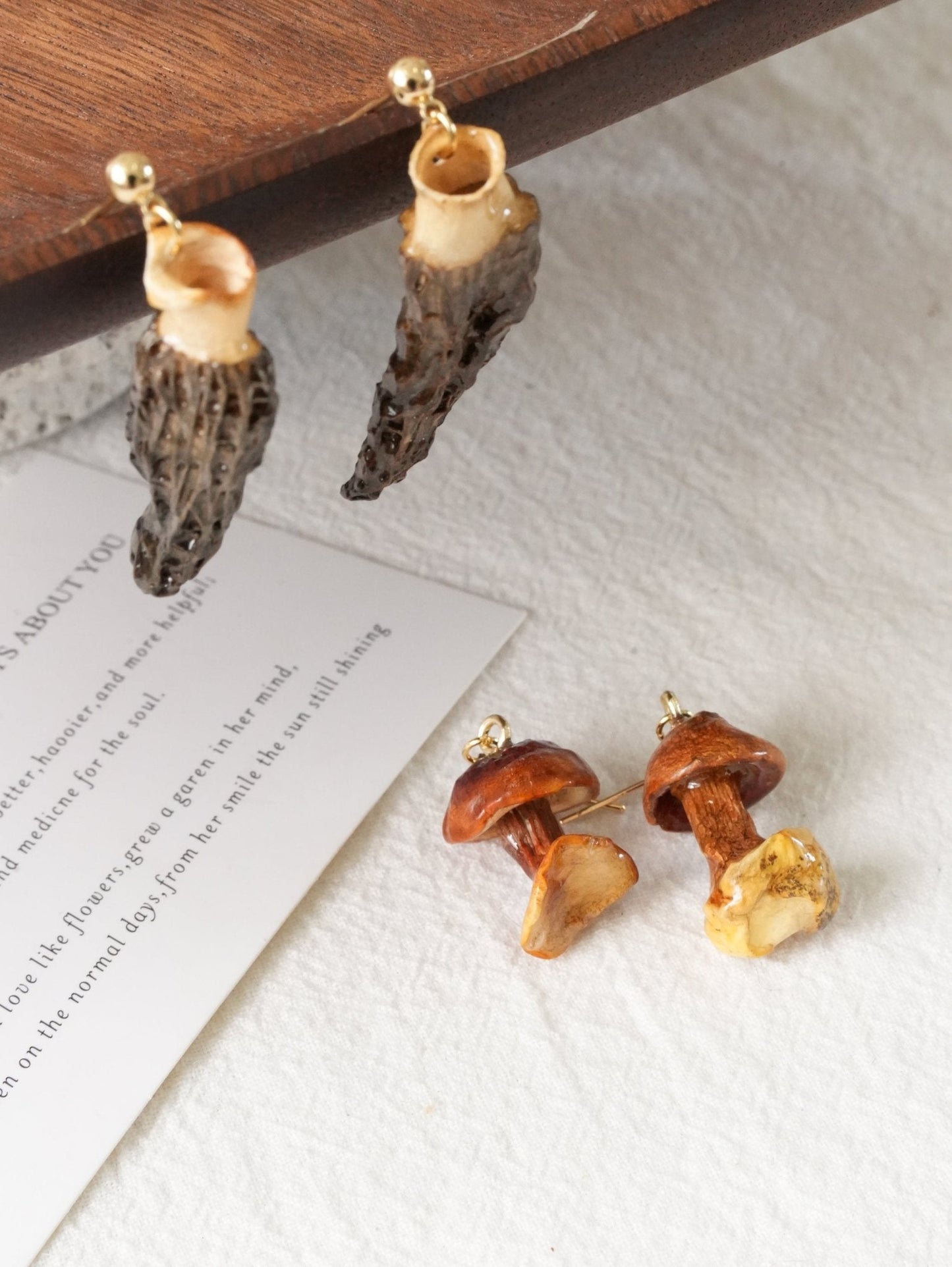Morel ➕Chanterelle Earrings Set