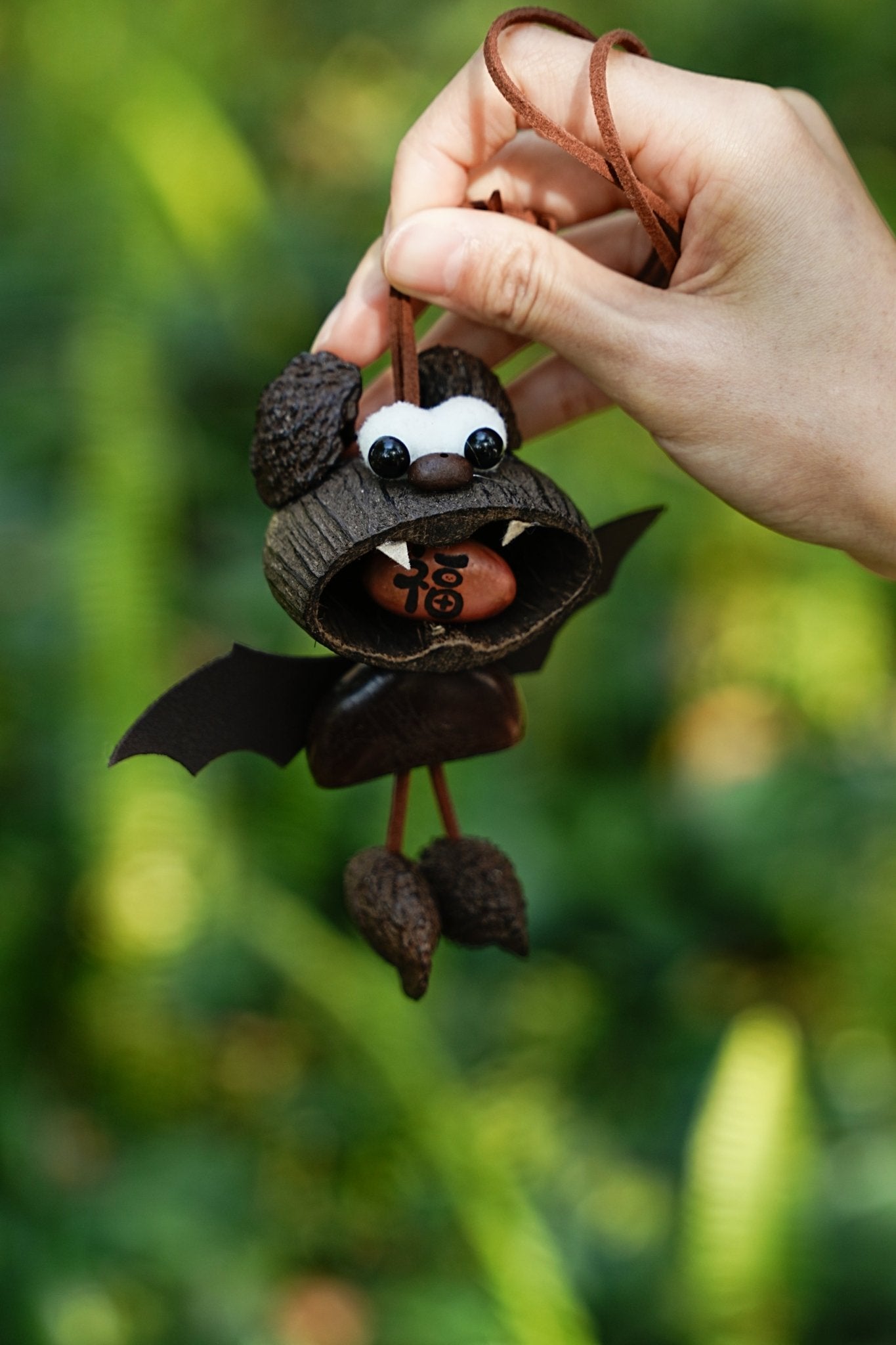 "Fortune Bat" Nut Shell Luck Car Charm