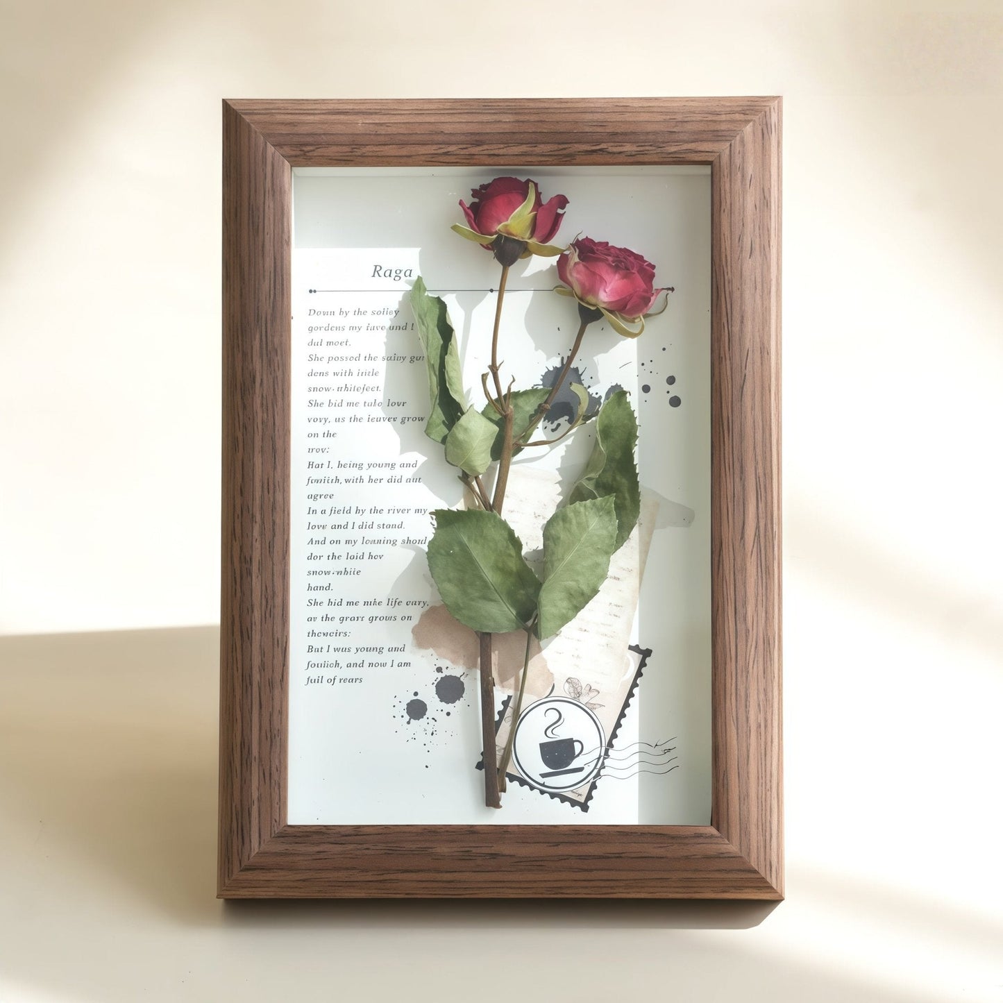 "The Landscape Garden"  Real Flower Shadow Box