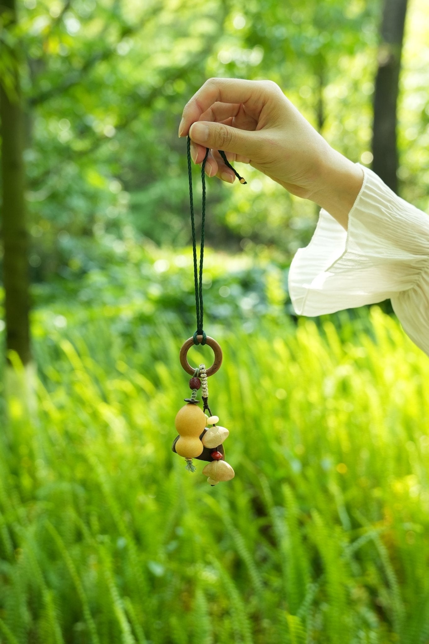 "Lucky Gourd Sprite" Calabash Seed Charm