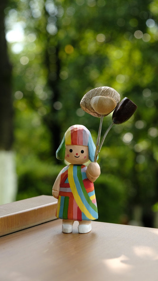 "The Rainbow Girl" Seed Balloon Figure