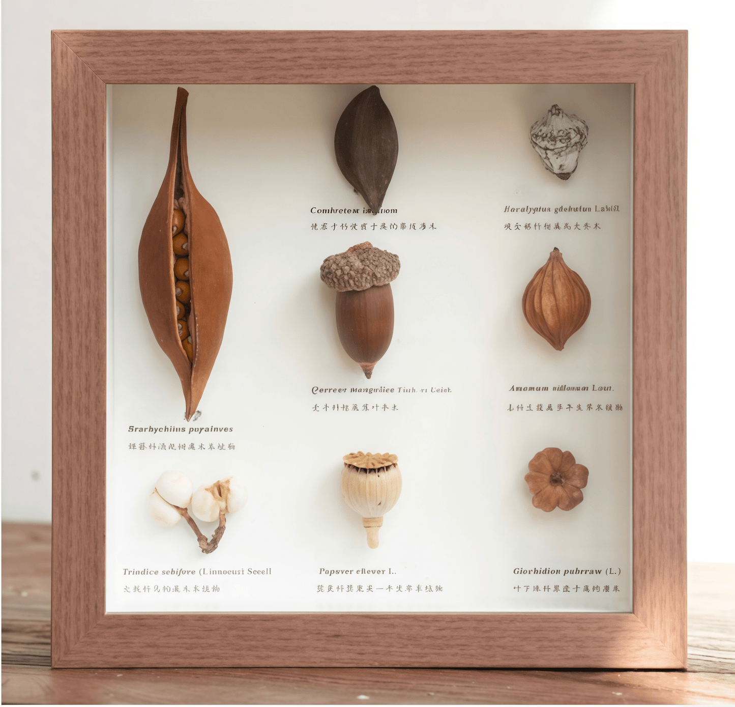 "The Rainforest Seed Vault" Tropical Specimen Shadow Box