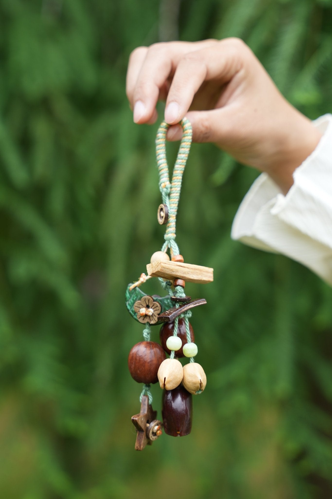 "Woodland Whisper" Macrame Seed Bag Charm