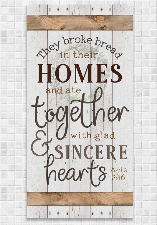 They Broke Bread - Canvas