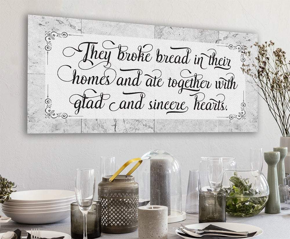They Broke Bread - Canvas