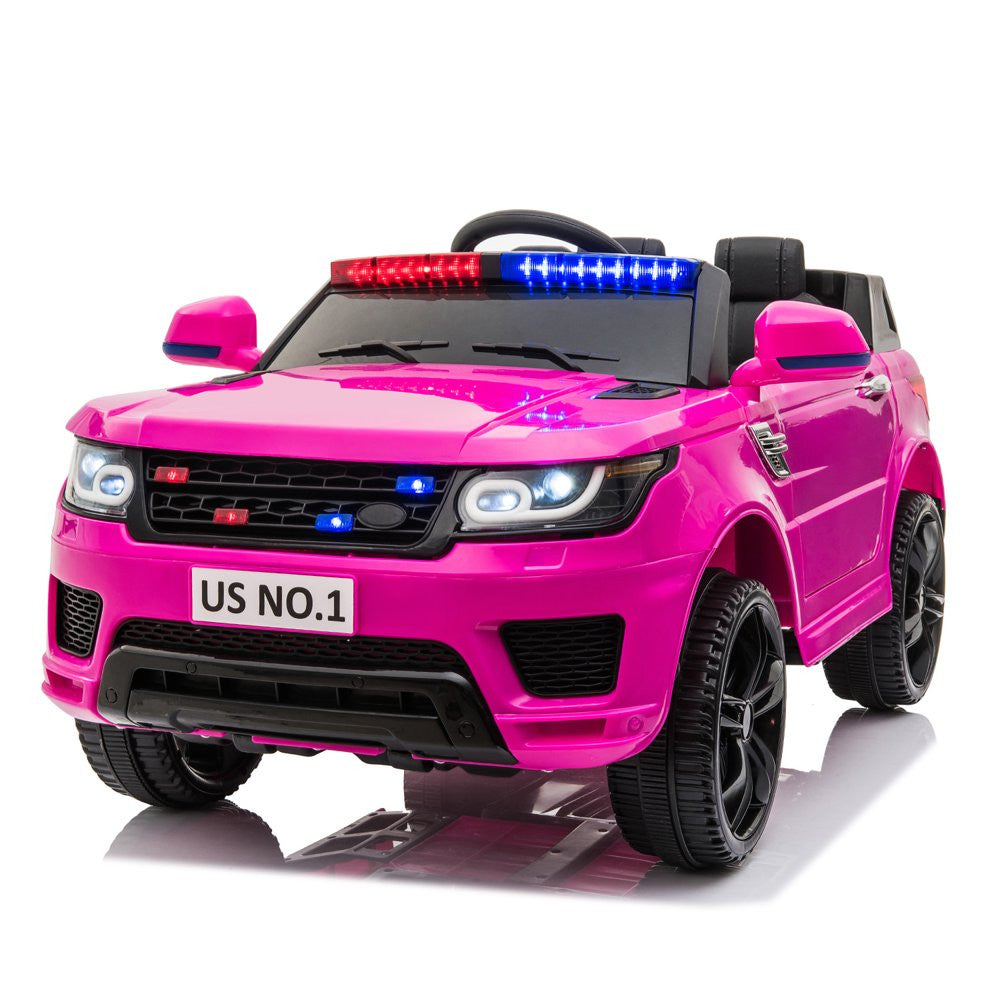 12V Kids Police Ride-On SUV Car with Parental Remote Control