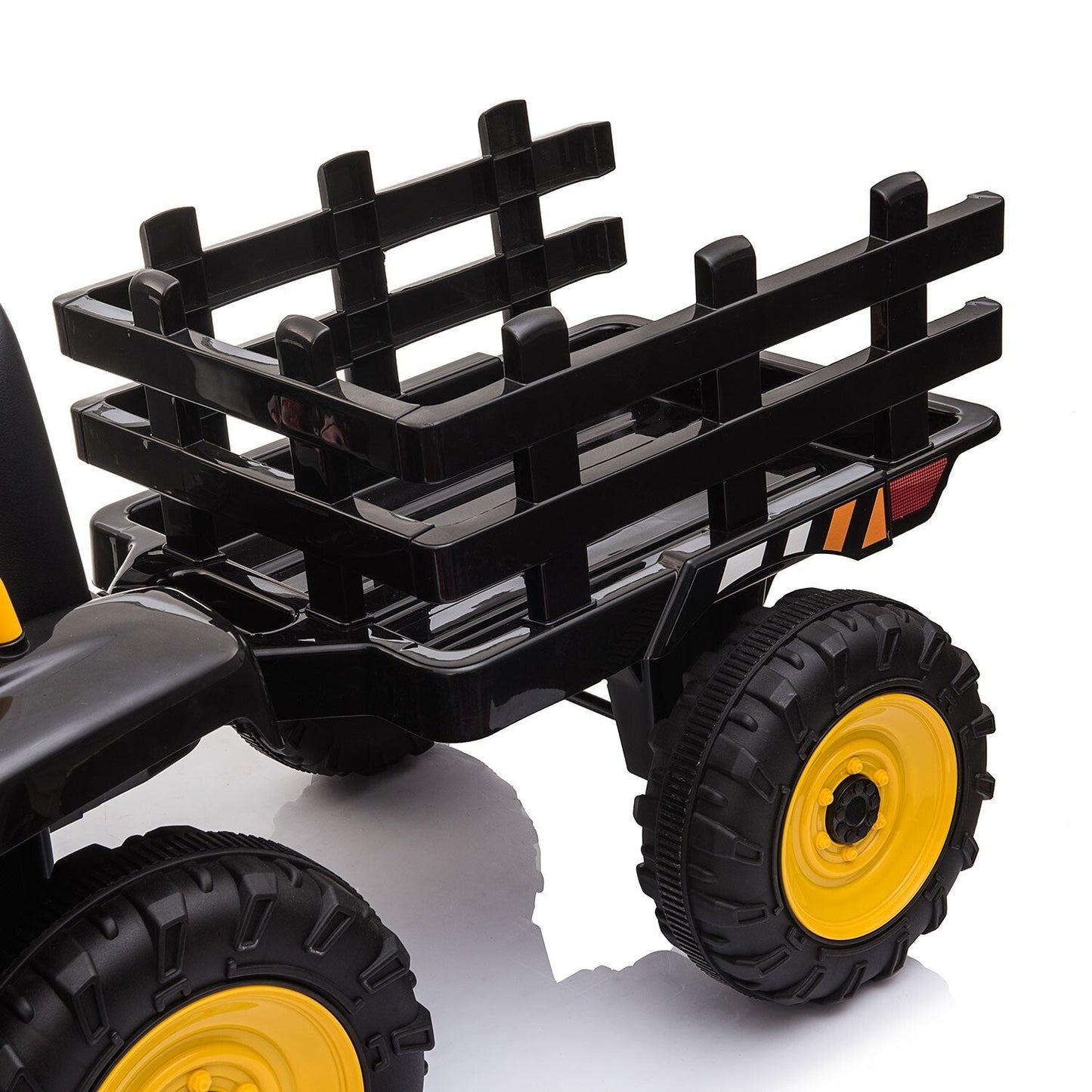 12V Electric Ride-On Kids Tractor with Battery-Powered Toy Car and Trailer