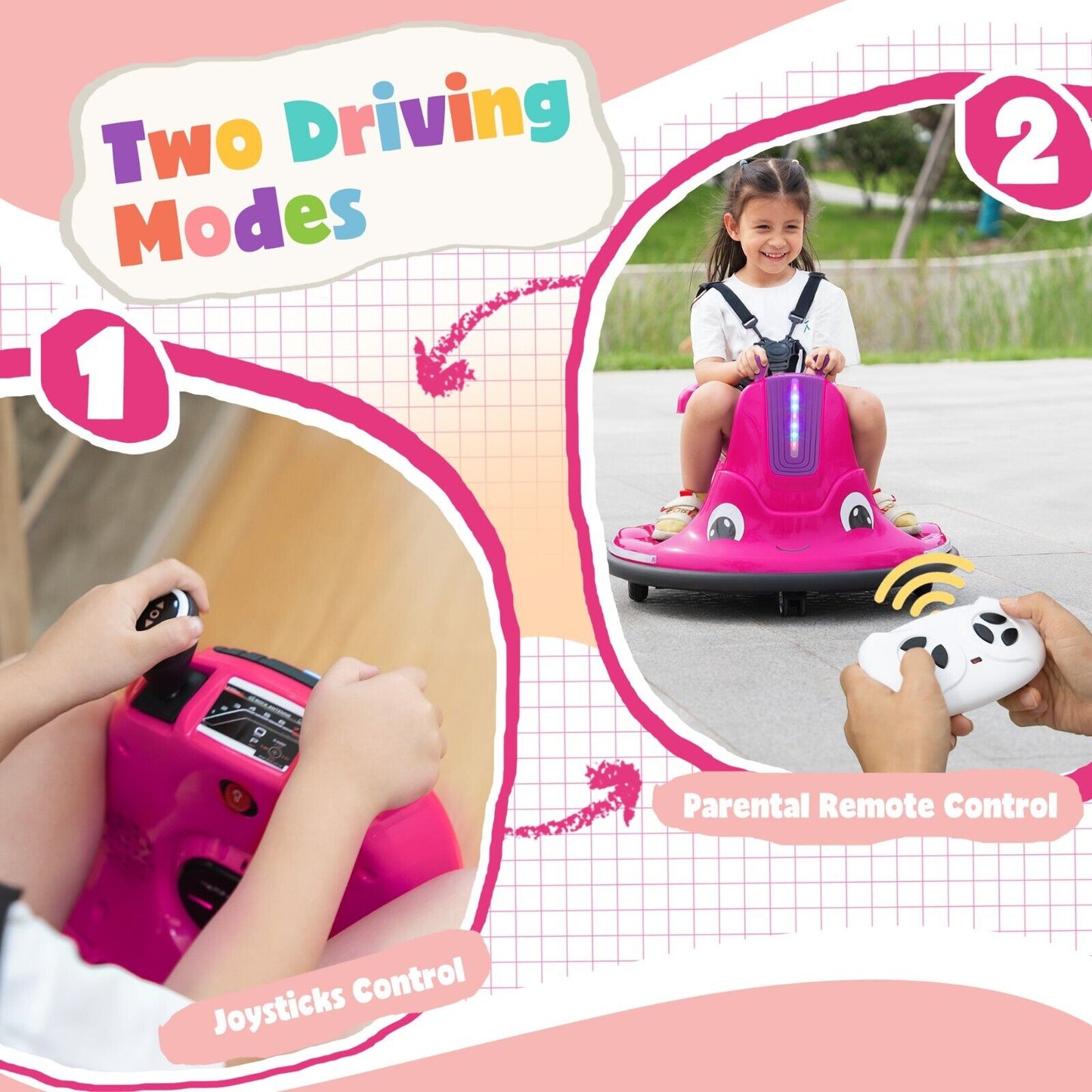 TOBBI Snail Electric Ride On Car for Toddlers with Remote Control - Fun and Safe Kids Toy