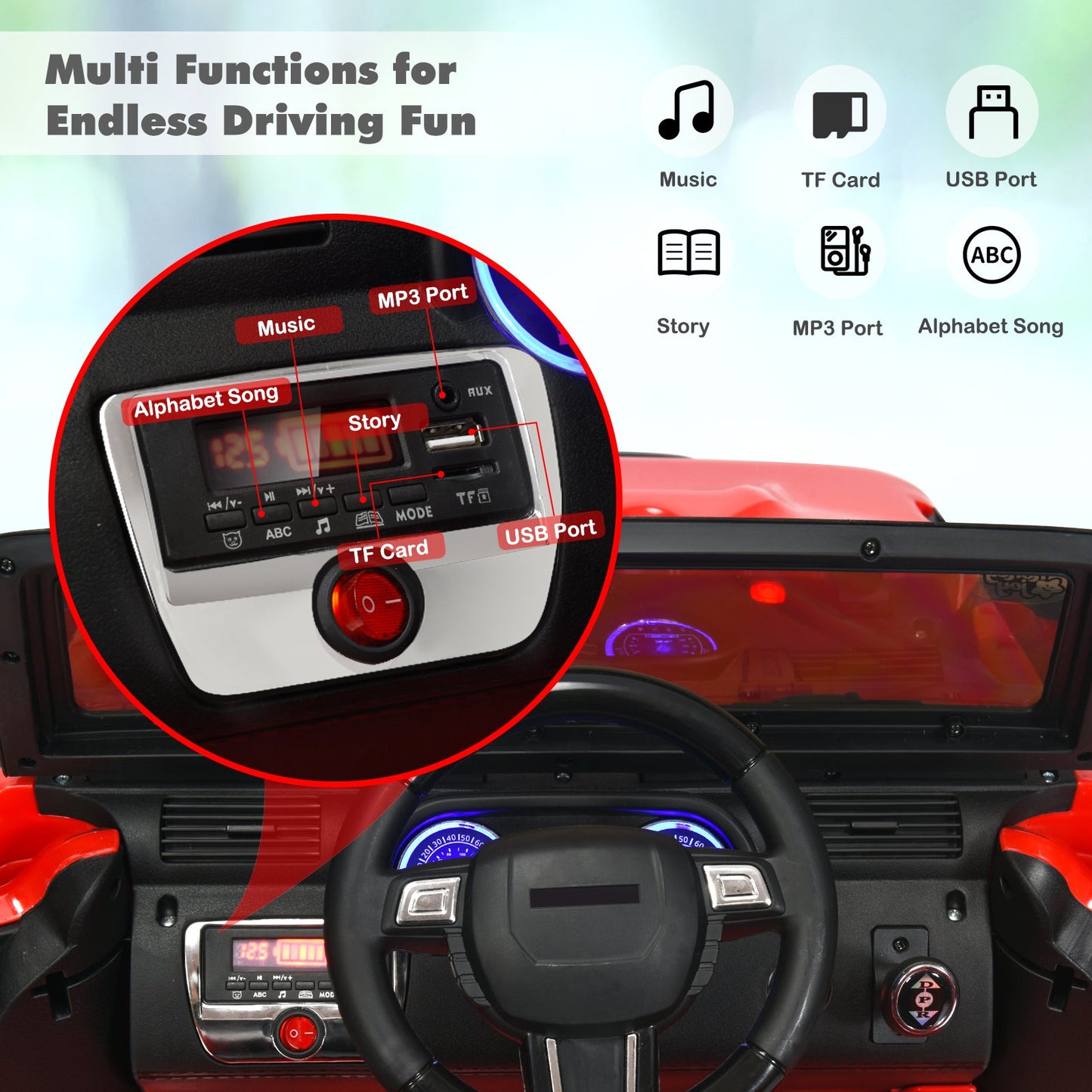 12V Kids Electric Ride-On Truck with 2.4GHz Remote Control