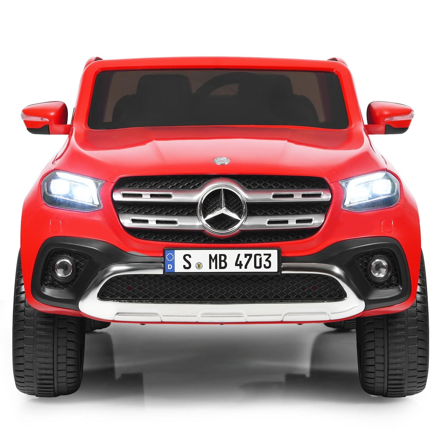 2-Seater Electric Kids Ride-On Licensed Red Benz Toy Car