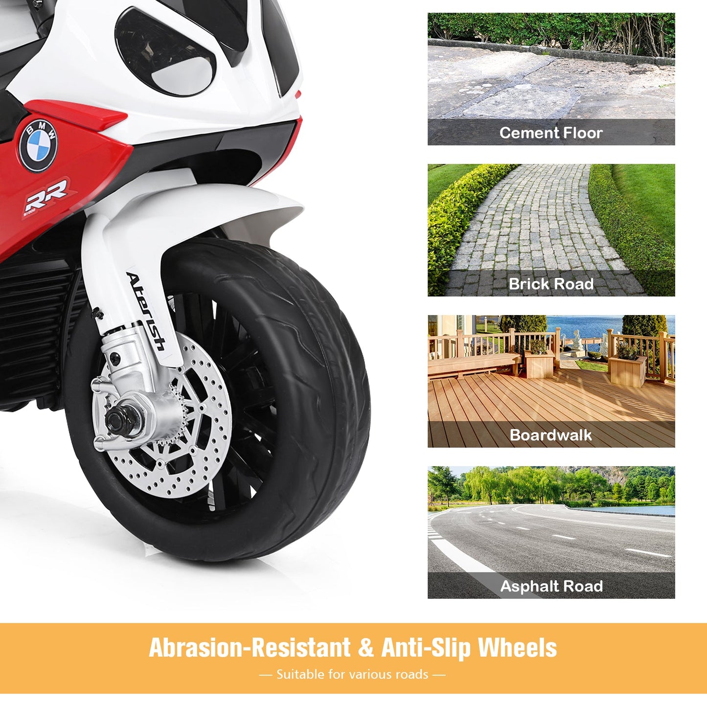 3-Wheel 6V Electric Kids Ride-On BMW Licensed Motorcycle Car