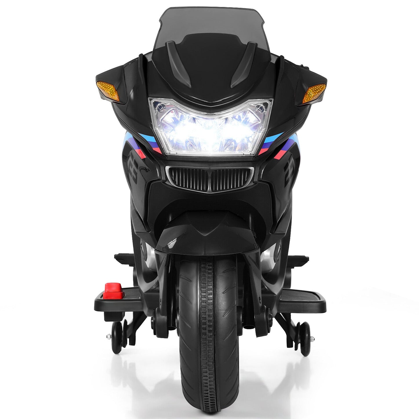 Kids Battery-Powered Ride-On Motorcycle Toy with Headlights and Music