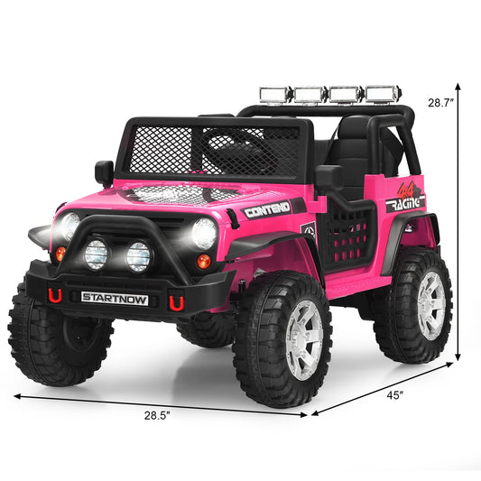 12V Electric Kids Ride-On Truck with Remote Control and Rechargeable Battery