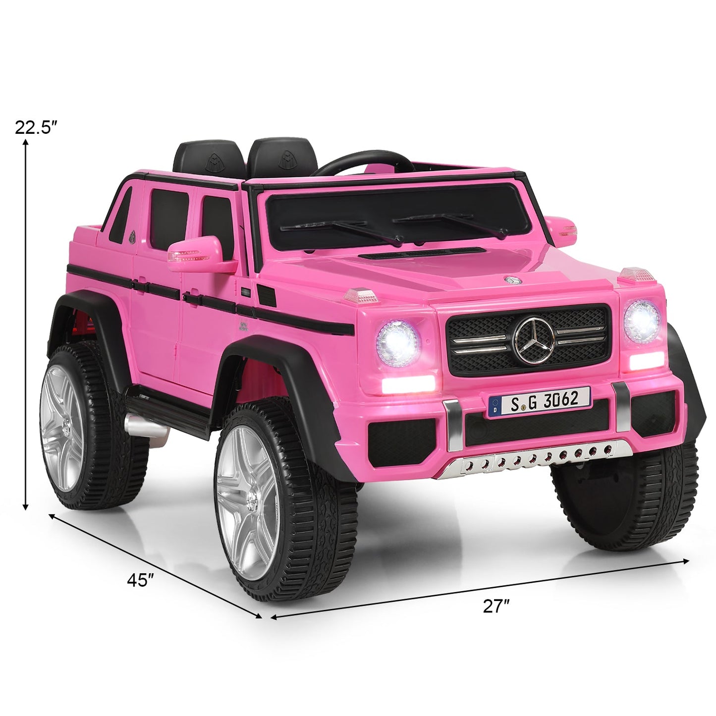 Licensed Mercedes-Benz 12V Electric Battery-Powered Kids RC Ride-On Car