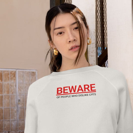 Beware of People Who Dislike Cats — Cropped Fleece Pullover