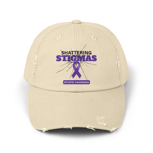 Unisex Distressed Cap - Shattering Stigmas for Epilepsy Awareness