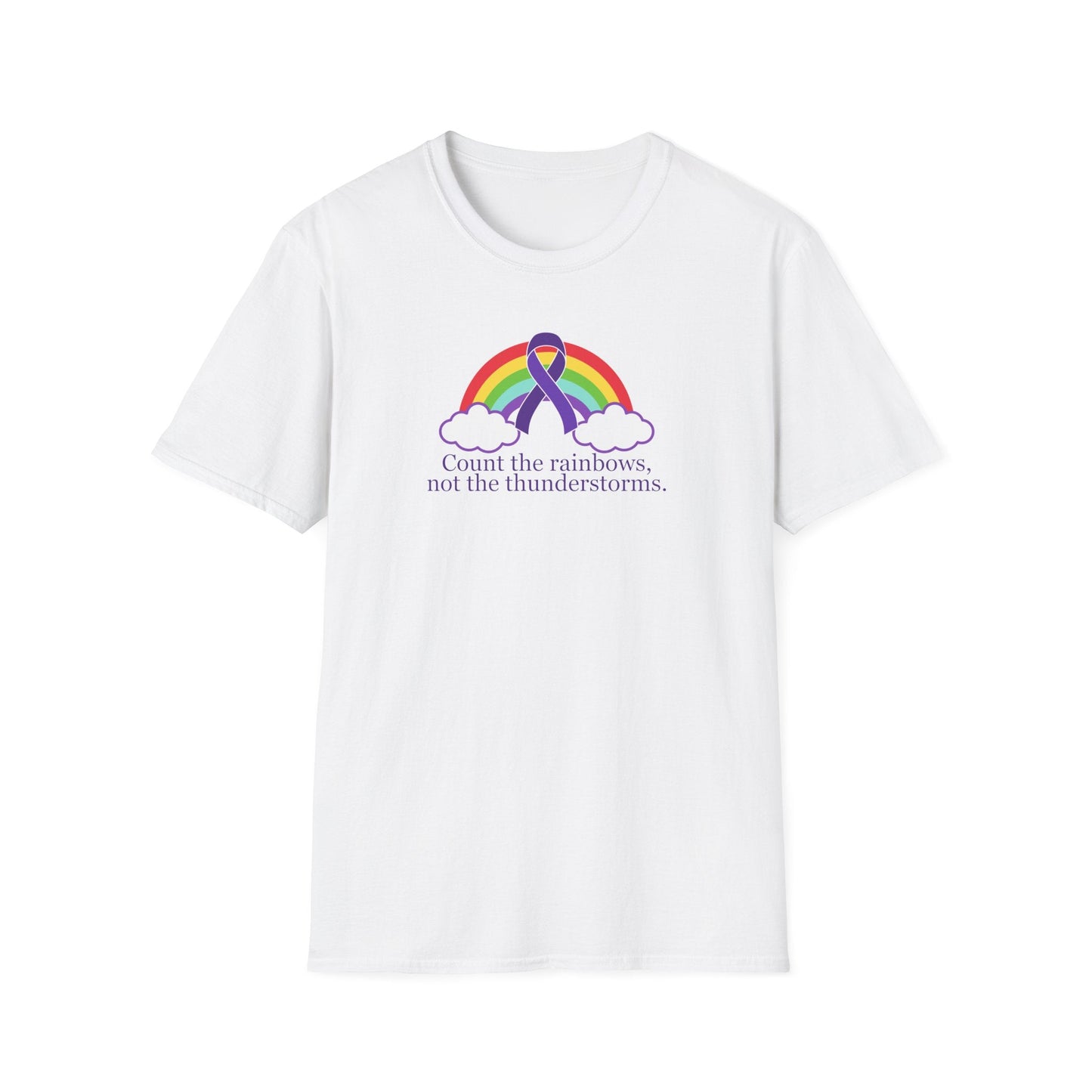 Unisex Softstyle T-Shirt - 'Count the Rainbows' Inspirational Tee