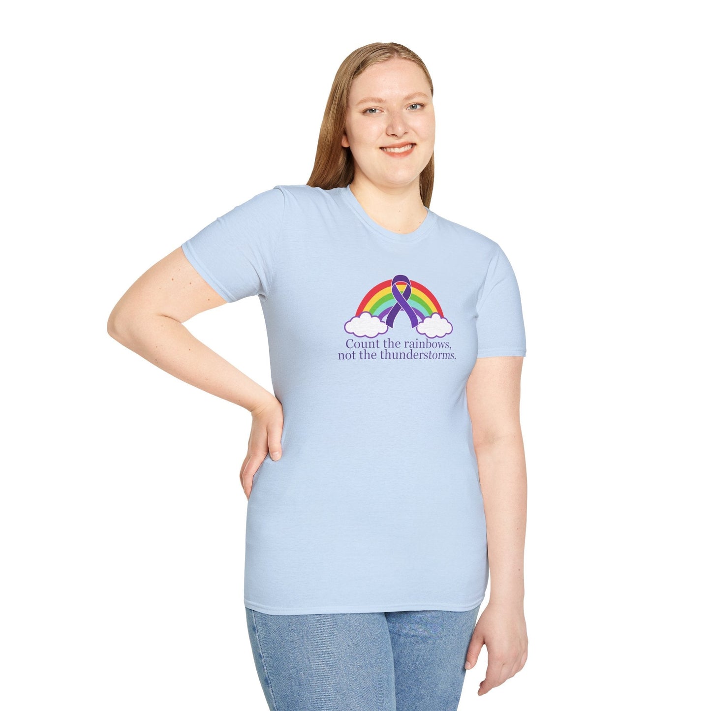 Unisex Softstyle T-Shirt - 'Count the Rainbows' Inspirational Tee