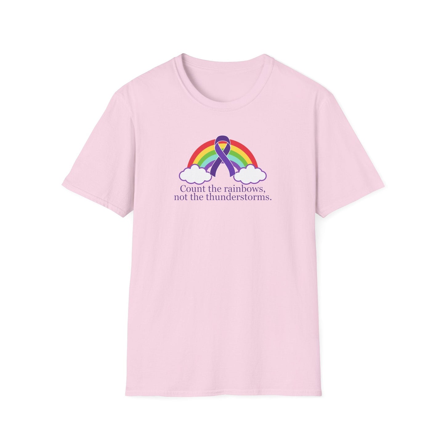 Unisex Softstyle T-Shirt - 'Count the Rainbows' Inspirational Tee