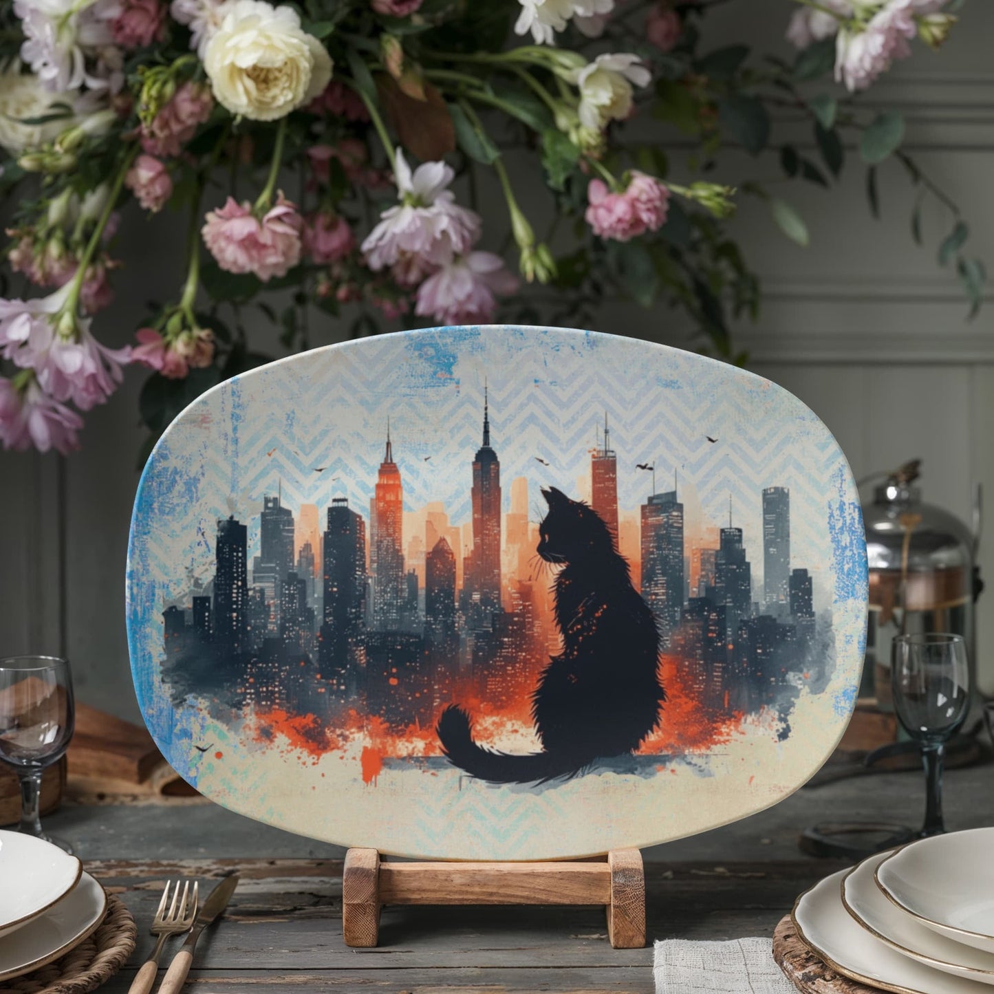 Urban Cat Collectible Serving Platter