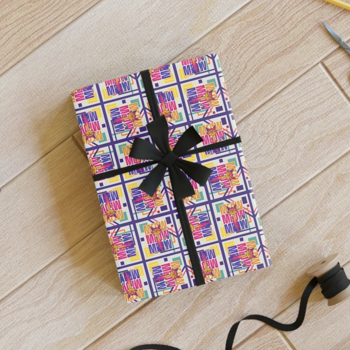 Vibrant Meow Meow Meow Gift Wrap for Every Occasion