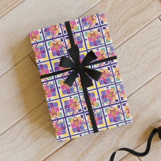 Vibrant Meow Meow Meow Gift Wrap for Every Occasion