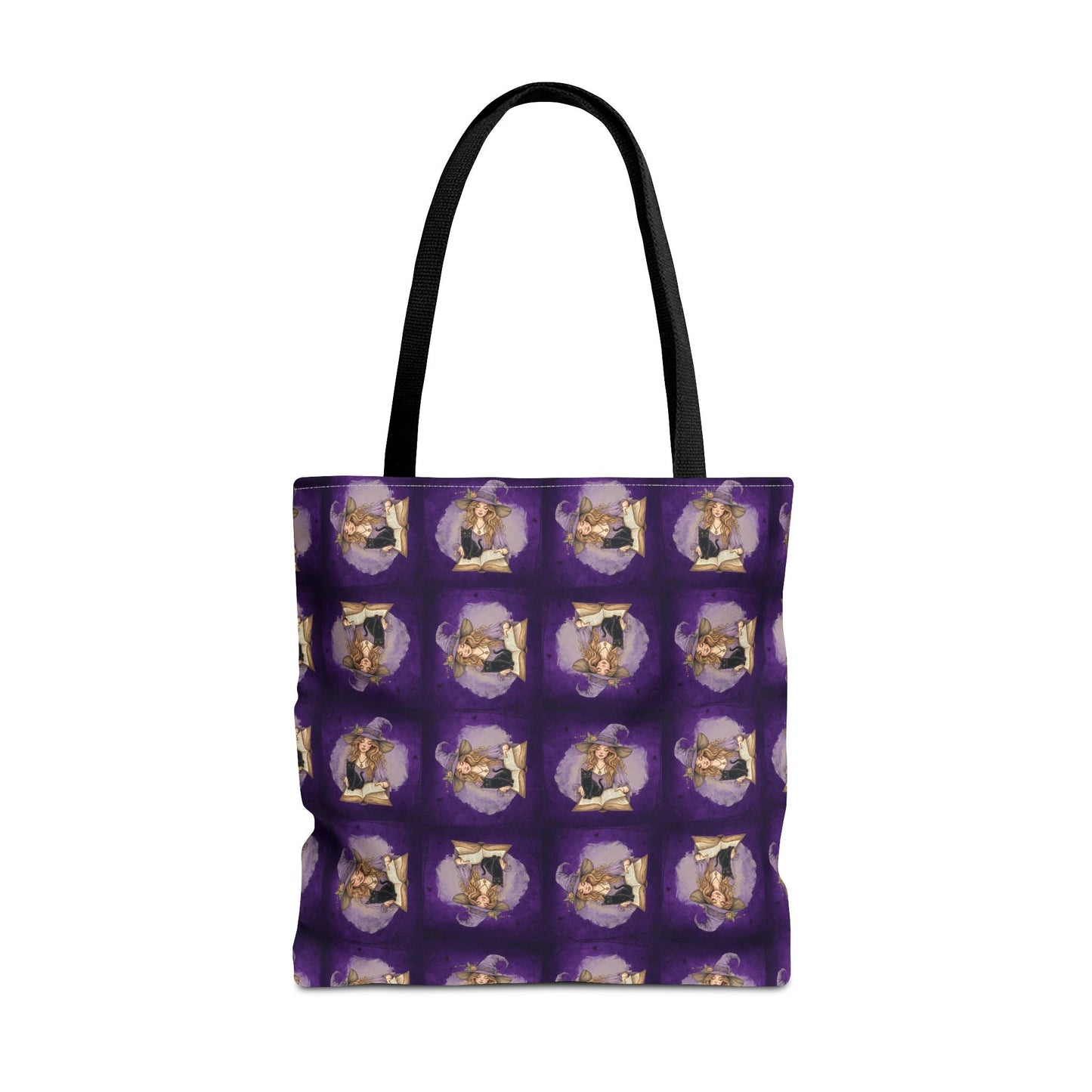Vibrant Witchy Cat Lady Tote Bag