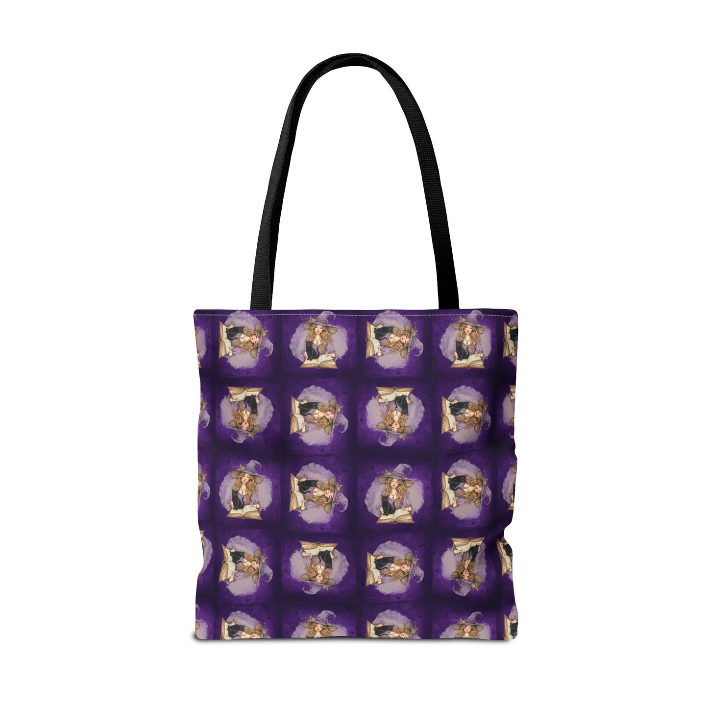 Vibrant Witchy Cat Lady Tote Bag