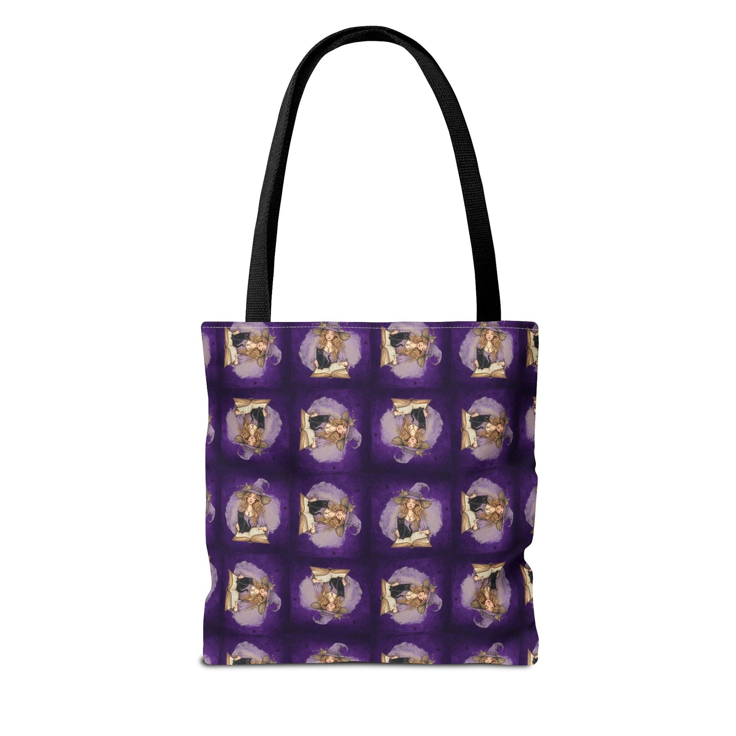 Vibrant Witchy Cat Lady Tote Bag
