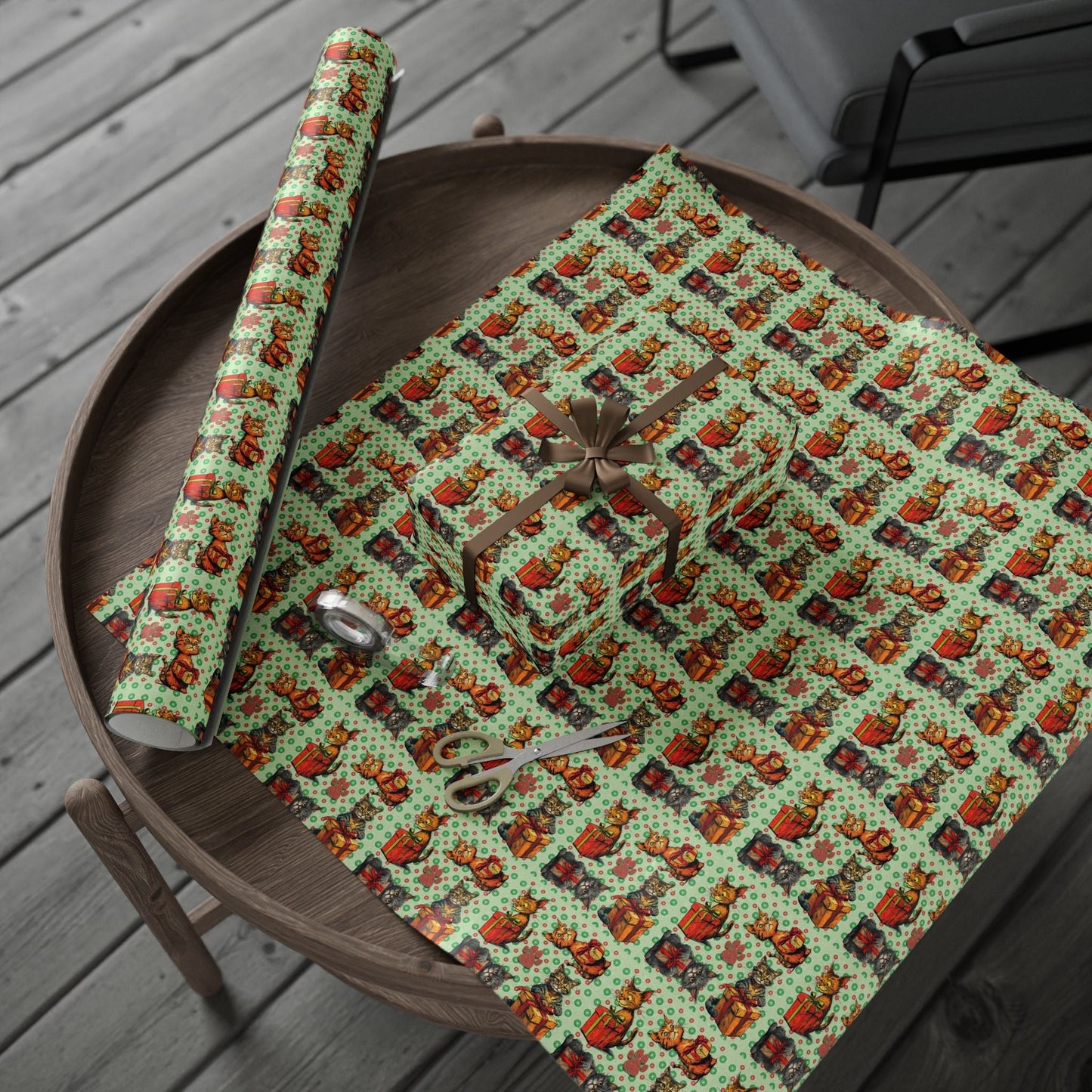 Vintage Cats Christmas Wrapping Paper