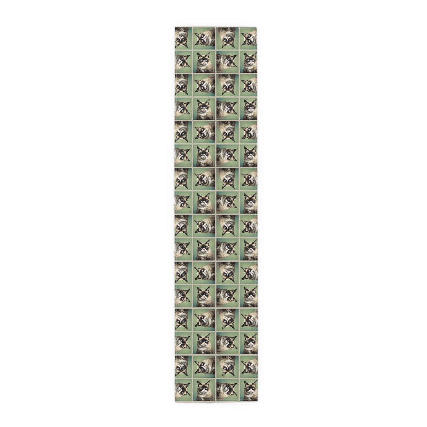Whimsical Cat Print Table Runner - Perfect for Cat Lovers and Home Decor