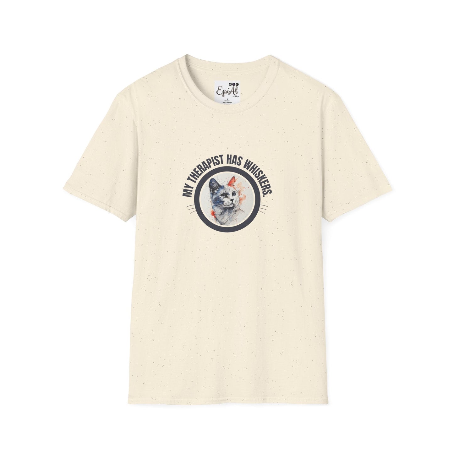 Whimsical Cat Therapy Unisex T-Shirt for Comfort and Style