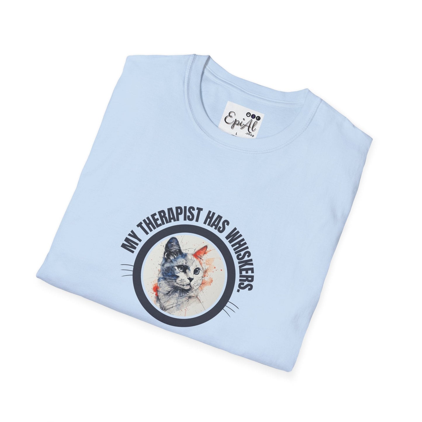 Whimsical Cat Therapy Unisex T-Shirt for Comfort and Style