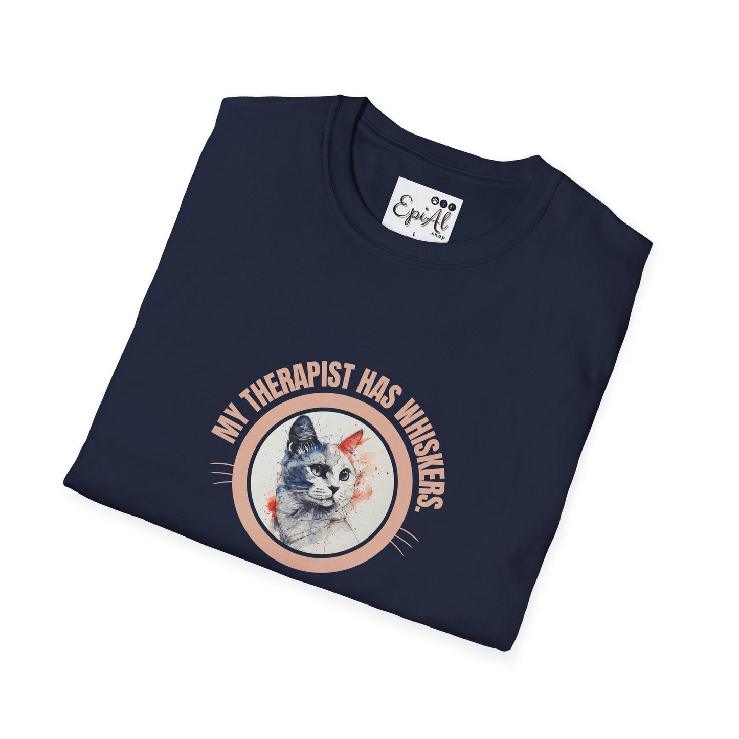 Whimsical Cat Therapy Unisex T-Shirt for Comfort and Style