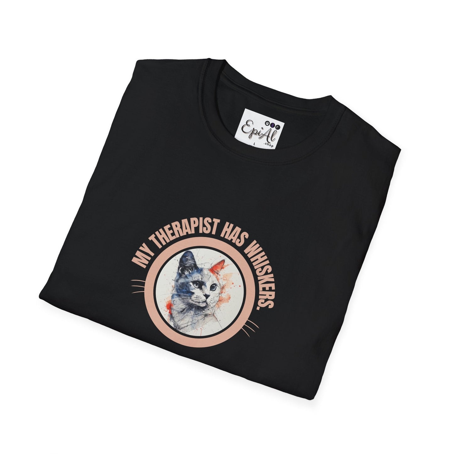 Whimsical Cat Therapy Unisex T-Shirt for Comfort and Style