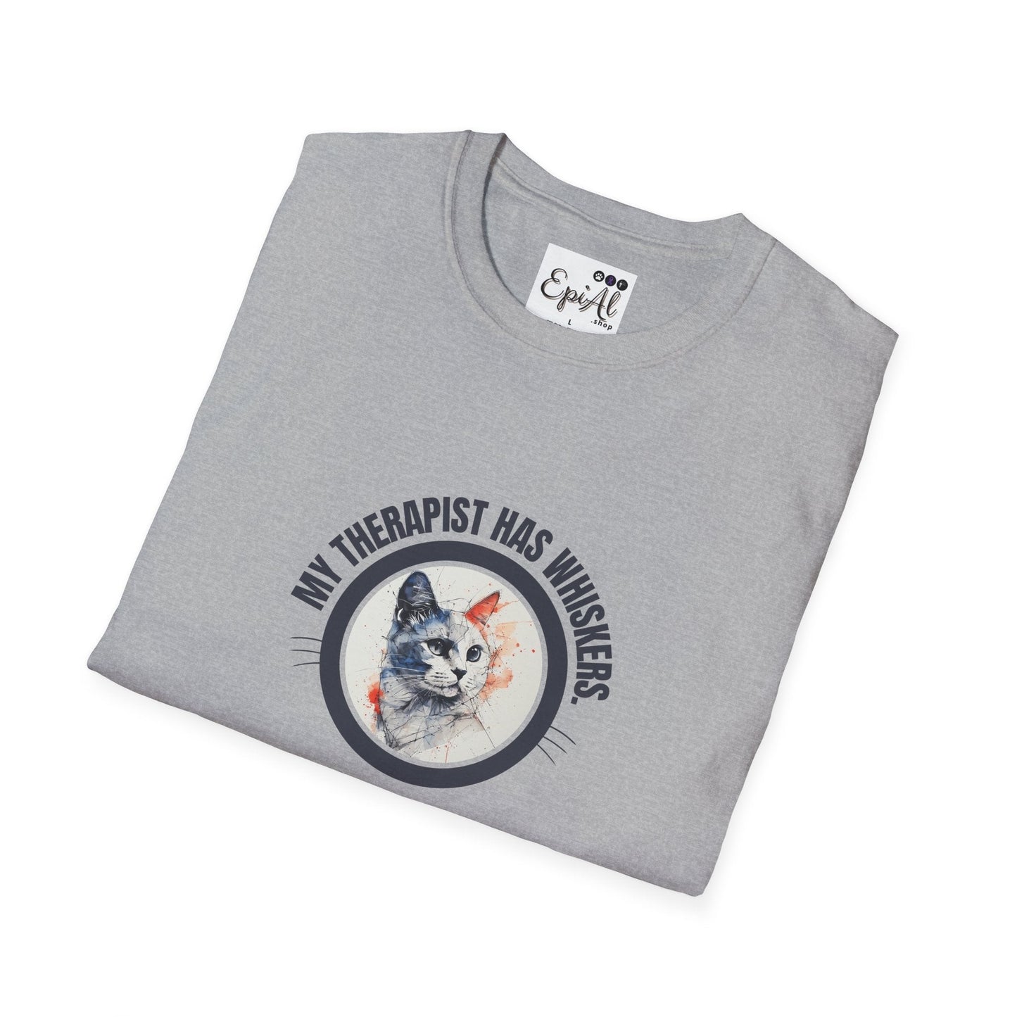 Whimsical Cat Therapy Unisex T-Shirt for Comfort and Style