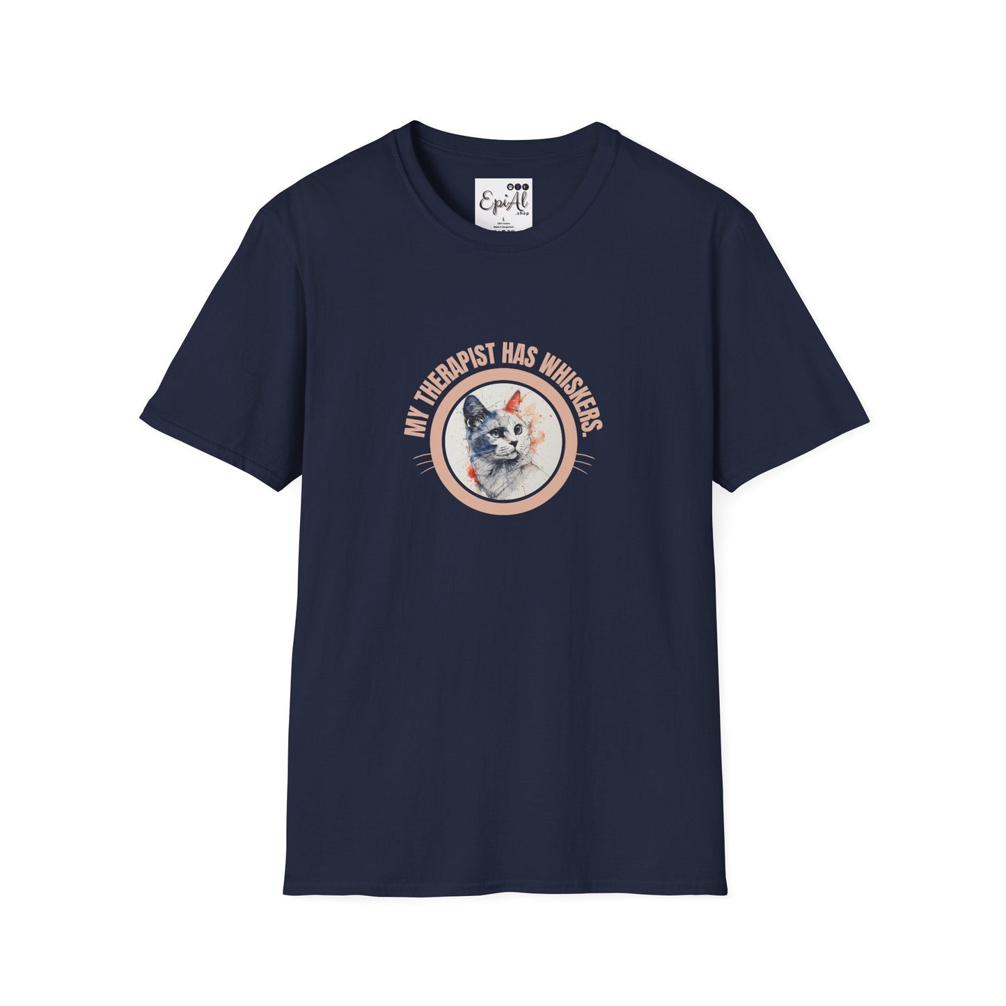 Whimsical Cat Therapy Unisex T-Shirt for Comfort and Style
