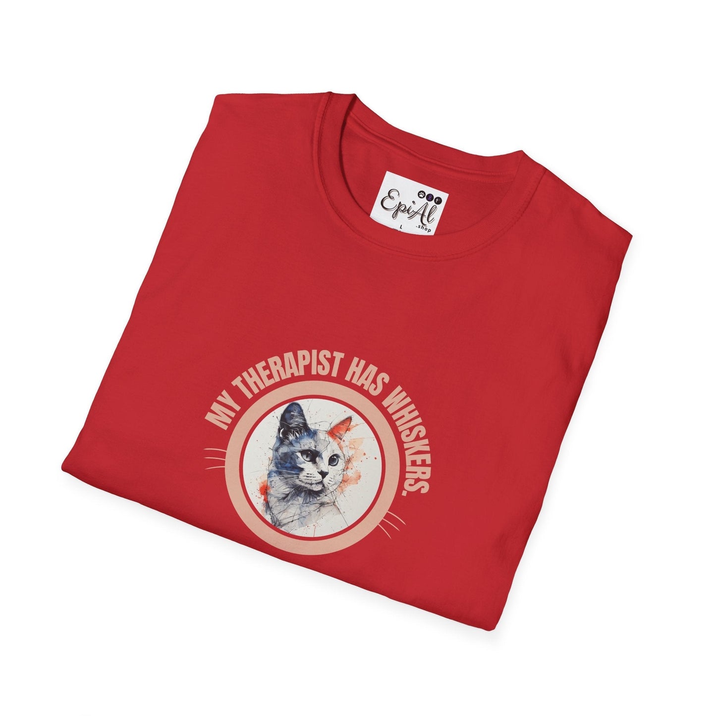 Whimsical Cat Therapy Unisex T-Shirt for Comfort and Style