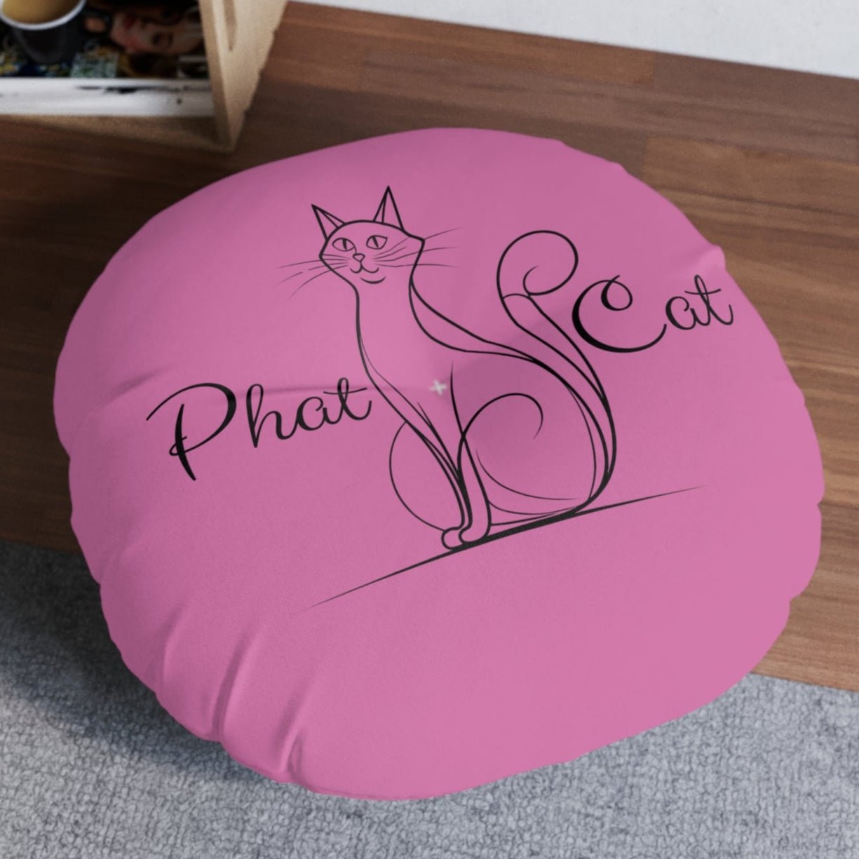 Whimsical Cat Tufted Floor Pillow
