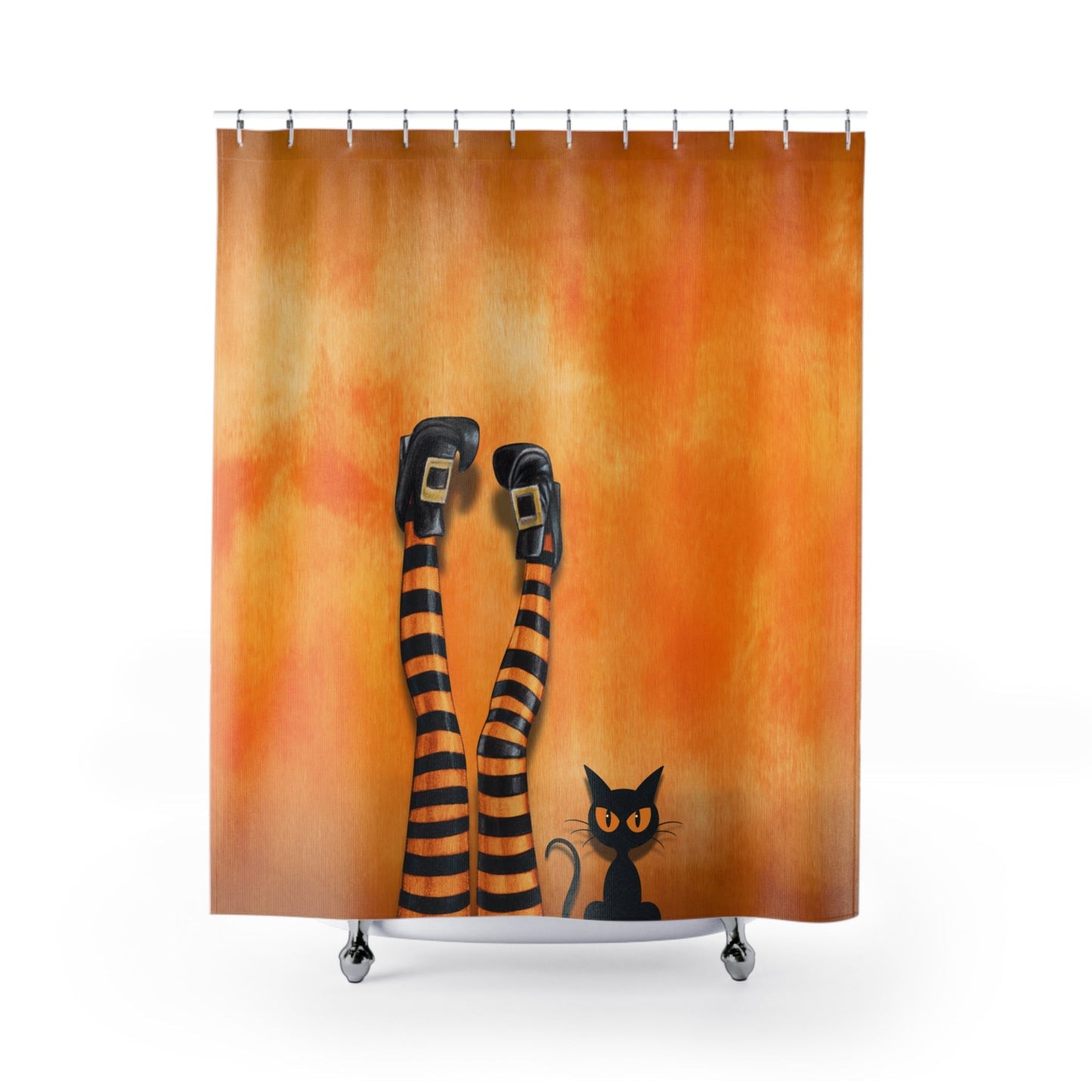 Witchy Cat Lady Legs Shower Curtain
