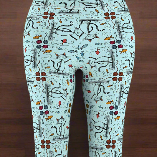 Happy Cat Casual Leggings for Women - Cat Happy Casual Leggings