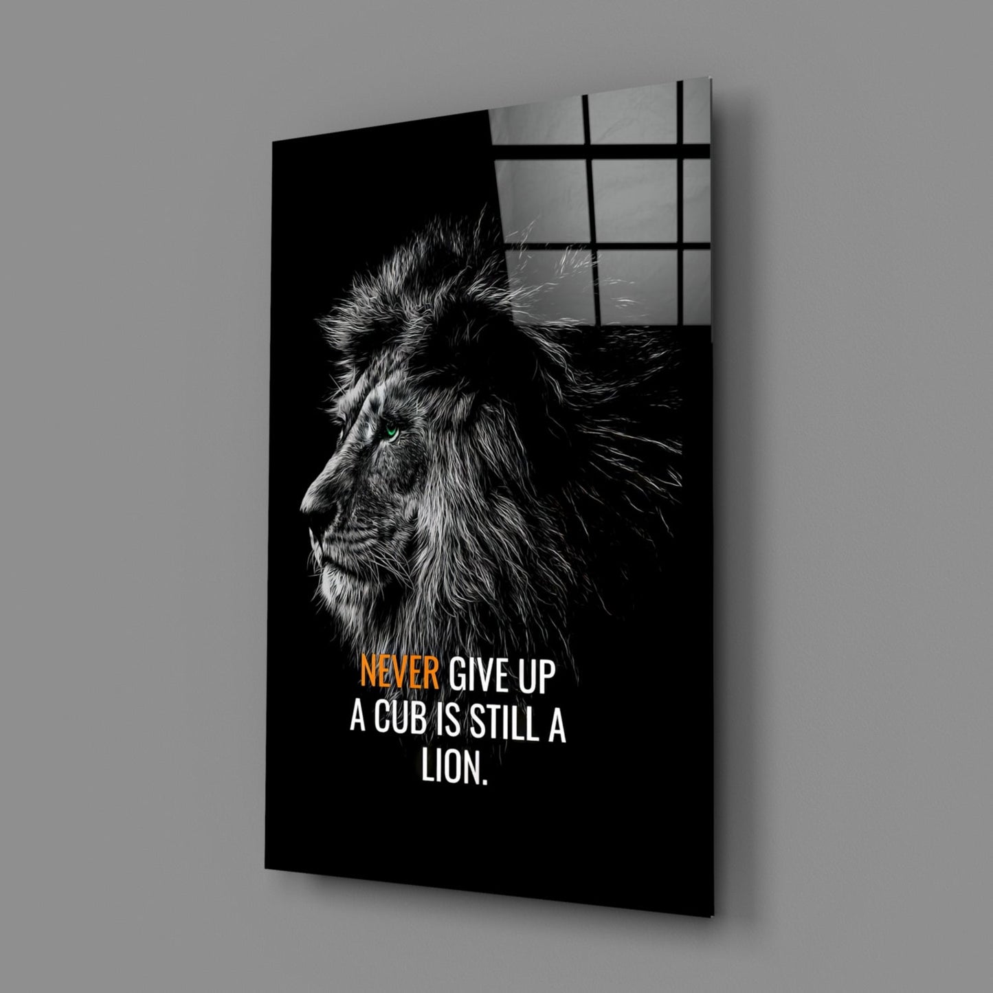 Lion Glass Wall Art
