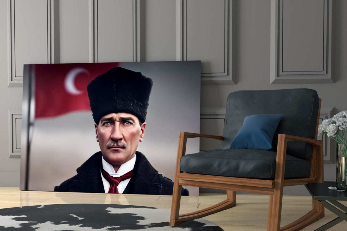 Ataturk  Glass Wall Art